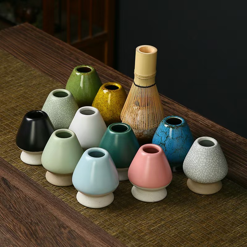 Bamboo Whisk Chasen - Support de fouet à thé Matcha,