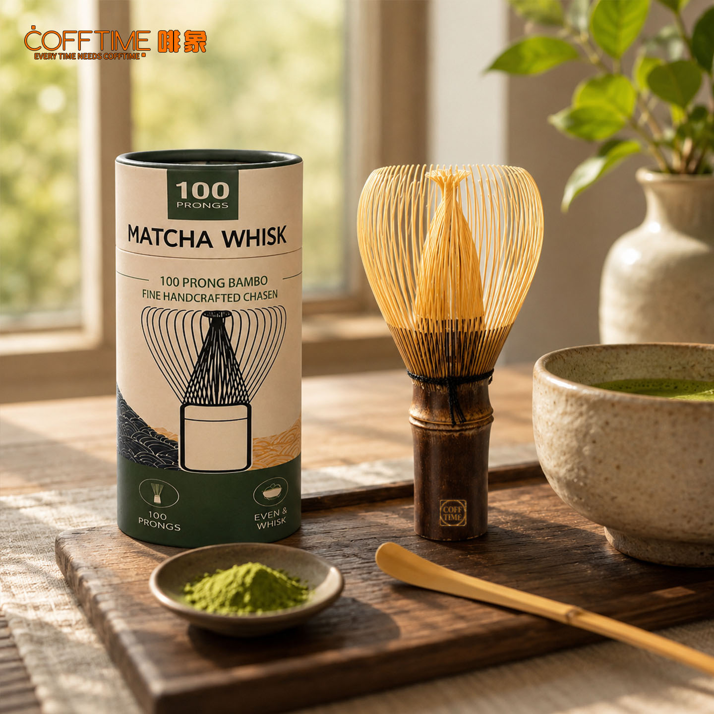 Bamboo Whisk Chasen - COFFTIME Fouet à Matcha à 100