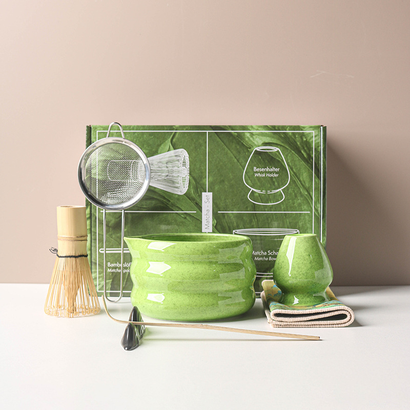 Bamboo Whisk Chasen - Ensemble Matcha japonais, bol Matcha avec