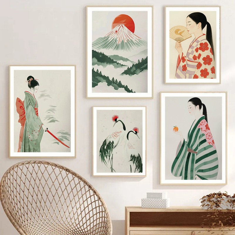 Monte Fuji & Crane japonais im - Japanese Traditional Lifestyle avis et prix